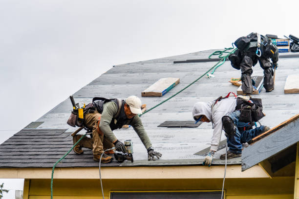Professional Flat Roof Repair technician working in Hemlock, MI